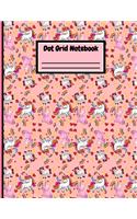 Unicorn Dot Grid Notebook: Large 8.5 x 11 Size - 100 Dotted Pages - Fun Cover Dot Grid Journal