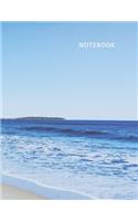 Lined Notebook: Ruled Pages Book (8,5 x 11 inches) - 100 Pages Journal II Planning, Drawing, Sketching, Writing, Wave, Beach, sea