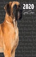 2020 Great Dane: Dated Weekly Planner With To Do Notes & Dog Quotes