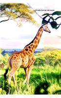 Girafe Carnet de notes: Journal A5 ligné original de 119 pages- Une belle idée de cadeau pour les amoureux des animaux