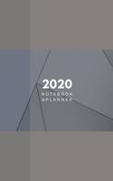 2020 Lined Notebook & Planner, Soft Cover 6x9 College Ruled, Gray