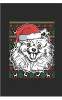 Ugly Christmas - Pomeranian: Graph Paper Notebook / Journal (6" X 9" - 5 Squares per inch - 120 Pages) - Ugly Christmas Gift Idea