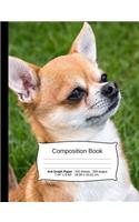 Dog Composition Notebook, Graph Paper: 4x4 Quad Rule Composition Book, Student Exercise Science Math Grid, 200 Pages, 7.44" X 9.69"(20 Dog)