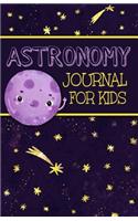 Astronomy Journal for Kids: An Easy-To-Use Guided Night Sky Observations Record Book for Children with a Purple Moon Cover