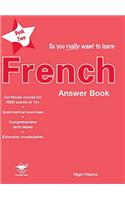 So You Really Want to Learn French Book 2 Answer Book
