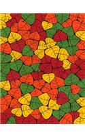 Leaves Notebook: 8.5 X 11 202 College Ruled Pages