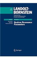 Neutron Resonance Parameters