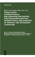 Bibliographie Der Sekundärliteratur 1955-1997 / Bibliography of Secondary Literature 1955-1997