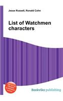 List of Watchmen Characters: (English)