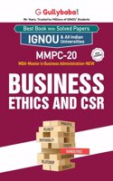 Gullybaba IGNOU MBAOM 4th Sem MMPC-20 Business Ethics and CSR in English - Latest Edition IGNOU Help Book with Solved Previous Year's Question Papers and Important Exam Notes
