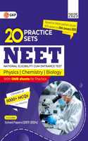 GKP NEET 2025 Practice Sets|20 Full-Length Mock Tests for Physics, Chemistry, Biology|Solved PYQs 2017-2024|5000+ MCQs with OMR Sheets for Self-Evaluation|Ultimate Preparation Book for National Eligibility Cum Entrance Test