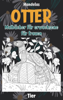 Malbücher für Erwachsene für Frauen - Mandelas - Tier - Otter