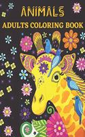 Animal Adults Coloring Book: An Adult Coloring Book for Animal Lovers for Stress Relief & Relaxation