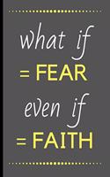 What If = Fear, Even If = Faith