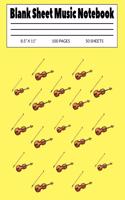 Blank Sheet Music Notebook 8.5" x 11" 100 pages 50 sheets