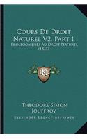 Cours De Droit Naturel V2, Part 1