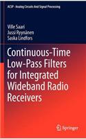 Continuous-Time Low-Pass Filters for Integrated Wideband Radio Receivers