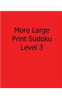 More Large Print Sudoku Level 3: Fun, Large Grid Sudoku Puzzles