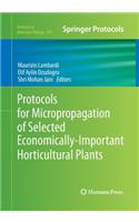 Protocols for Micropropagation of Selected Economically-Important Horticultural Plants