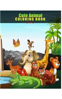Cute animal coloring book