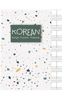 Korean Hangul Practice Notebook