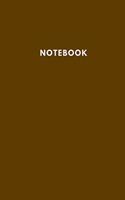 Notebook: Plain Simple Dark Yellow Lined Notebook Journal Composition Book