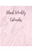 Blank Weekly Calendar: Monday through Friday undated 52-week planner