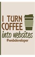 Web Developer Coffee Lover Journal: Blank Memo Notes. Pocket Sketchbook Logbook Planner Diary; Funny Notepad Gag Gift: Novelty Prank Gifts for Coworkers, Women, Adults, Friends; Office