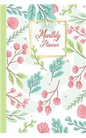 F4 Monthly Planner Flowers
