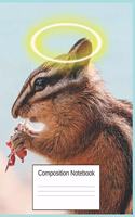 Composition Notebook: Wide Ruled Composition Notebook Gift For Grandchildren, Children, Seniors, Women, and Teen Chipmunk Lovers, Blank Lined Journal and Home school Work