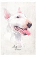 Bull Terrier Dog Portrait Notebook