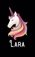 Lara: Personalized Custom Name Unicorn Themed Monthly 2020 Planner (Calendar, To Do List, Monthly Budget, Grocery List, Yearly Financial Goals) Gift for G