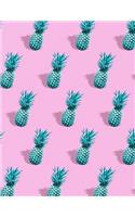 Pineapple Notebook - Wide Ruled: 8.5 x 11 - 200 Pages - School Student Teacher Office