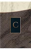 Monogram C Notebook: Blank Journal Diary Memoir Log Logue(3 Luxury One 150 Lined)