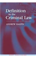 Definition in the Criminal Law