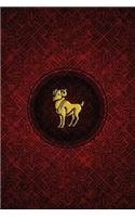 Monogram Aries Notebook: Blank Journal Diary Log