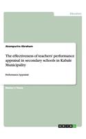 effectiveness of teachers' performance appraisal in secondary schools in Kabale Municipality