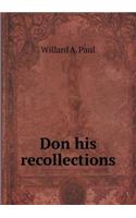 Don His Recollections