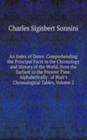 Index of Dates: Comprehending the Principal Facts in the Chronology and History of the World, from the Earliest to the Present Time. Alphabetically . of Blair's Chronological Tables, Volume 2