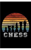 Chess Notebook: Beautiful Chess Vintage Notebook with 120 chequered pages in Trim size 15,24 x 22,86 cm (6" x 9")