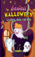 Kawaii Halloween Coloring Book For Kids: Cute Hocus Pocus Children Coloring Workbook For Toddlers / Witch Cat Edition