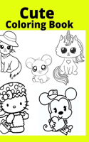Cute Coloring Book: Kids for Ages 4-8