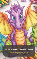 50 Dragons Coloring Book