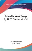 Miscellaneous Essays By H. T. Colebrooke V1