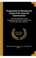 Programme Ou Résumé Des Leçons d'Un Cours de Constructions