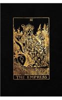 The Empress: Bullet Journal - 6 x 9 A5 Notebook - Black and Gold Design - Dot Grid Notebook