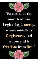 Ramadan is a Month Whose Beginning is Mercy, Whose middle is Forgiveness and Whose End is Freedom from Fire.