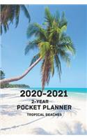 2020-2021 Tropical Beaches 2-Year Pocket Planner