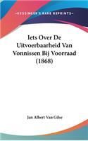 Iets Over De Uitvoerbaarheid Van Vonnissen Bij Voorraad (1868)