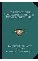 Het Broederschap Vande Alder-Heylighste Dryvuldigheyt (1748): (Chinese)